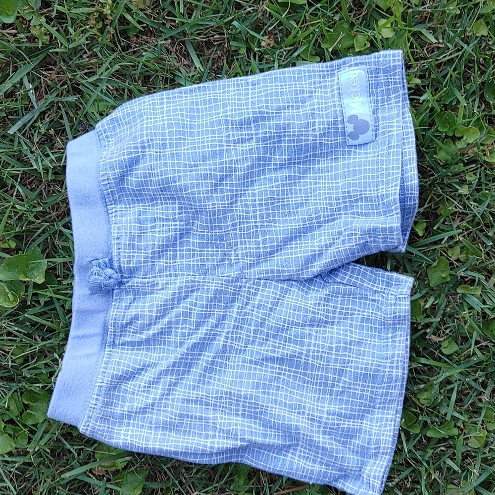 Blue Disney shorts with Mickey